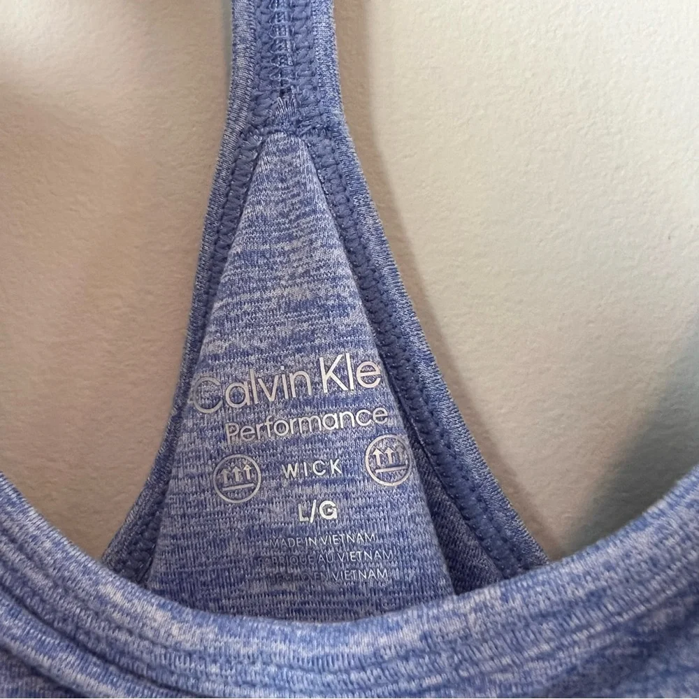 NWOT CK Performance Halter Razorback Athletic Dress SZ. Large Space Dye Hyacinth - Picture 5 of 7